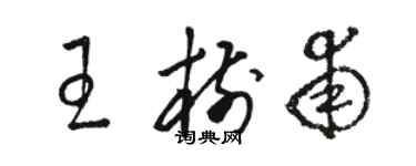 駱恆光王樹甫草書個性簽名怎么寫