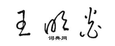 駱恆光王明炎草書個性簽名怎么寫