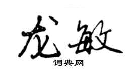 曾慶福龍敏行書個性簽名怎么寫