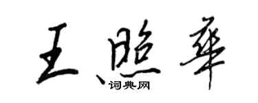 王正良王照華行書個性簽名怎么寫