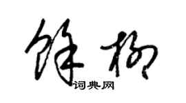 梁錦英余柳草書個性簽名怎么寫