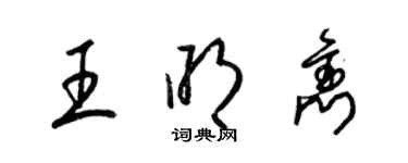 梁錦英王明雋草書個性簽名怎么寫
