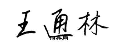 王正良王通林行書個性簽名怎么寫