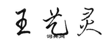 駱恆光王藝靈行書個性簽名怎么寫