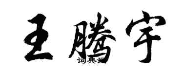 胡問遂王騰宇行書個性簽名怎么寫