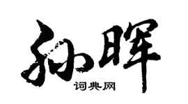 胡問遂孫暉行書個性簽名怎么寫