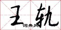 王軌怎么寫好看