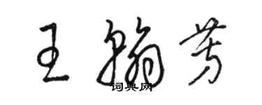 駱恆光王翰芳草書個性簽名怎么寫