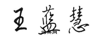 駱恆光王藍慧行書個性簽名怎么寫