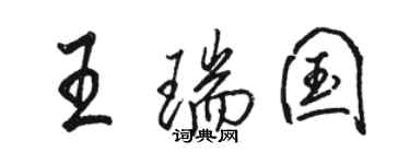 駱恆光王瑞國行書個性簽名怎么寫