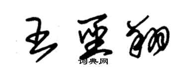 朱錫榮王聖翔草書個性簽名怎么寫