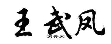 胡問遂王武鳳行書個性簽名怎么寫