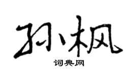 曾慶福孫楓行書個性簽名怎么寫