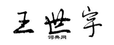 曾慶福王世宇行書個性簽名怎么寫