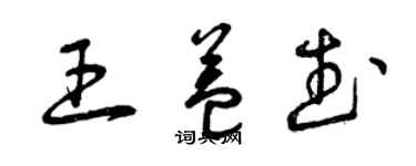 曾慶福王益武草書個性簽名怎么寫