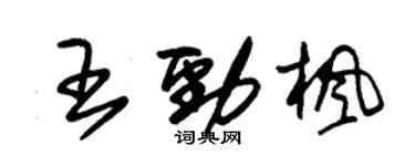 朱錫榮王勁楓草書個性簽名怎么寫