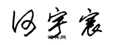 朱錫榮何宇宸草書個性簽名怎么寫