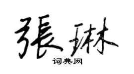 王正良張琳行書個性簽名怎么寫