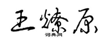 曾慶福王燎原草書個性簽名怎么寫