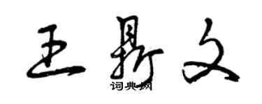 曾慶福王鼎文草書個性簽名怎么寫