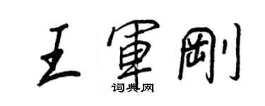 王正良王軍剛行書個性簽名怎么寫