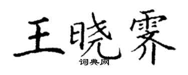 丁謙王曉霽楷書個性簽名怎么寫