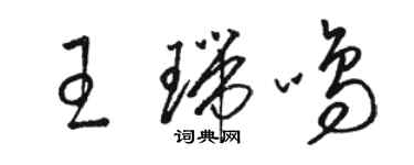 駱恆光王瑞鳴草書個性簽名怎么寫