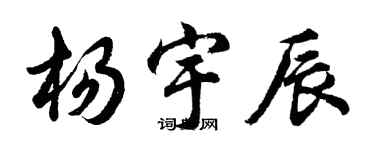 胡問遂楊宇辰行書個性簽名怎么寫