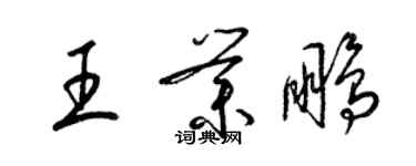 梁錦英王業鵬草書個性簽名怎么寫