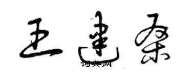 曾慶福王建桑草書個性簽名怎么寫