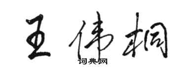 駱恆光王偉桐行書個性簽名怎么寫