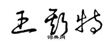 曾慶福王斯特草書個性簽名怎么寫