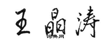 駱恆光王晶濤行書個性簽名怎么寫