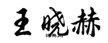 胡問遂王曉赫行書個性簽名怎么寫