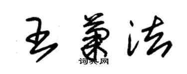 朱錫榮王菊法草書個性簽名怎么寫