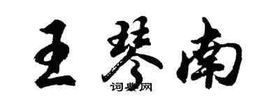 胡問遂王琴南行書個性簽名怎么寫