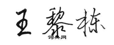 駱恆光王黎棟行書個性簽名怎么寫