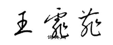 梁錦英王霏菲草書個性簽名怎么寫