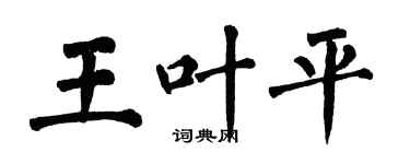 翁闓運王葉平楷書個性簽名怎么寫