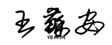 朱錫榮王蘇安草書個性簽名怎么寫