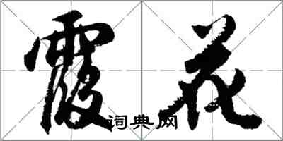 胡問遂霞花行書怎么寫