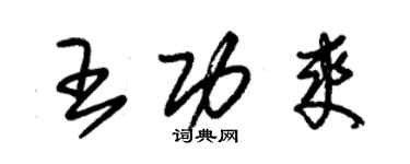 朱錫榮王功爽草書個性簽名怎么寫