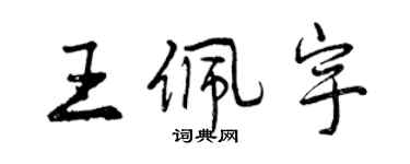 曾慶福王佩宇行書個性簽名怎么寫