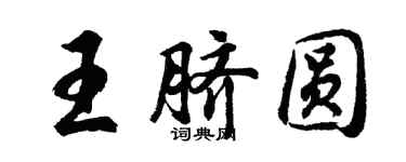 胡問遂王臍圓行書個性簽名怎么寫