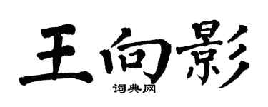 翁闓運王向影楷書個性簽名怎么寫