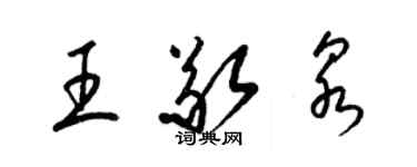 梁錦英王敬泉草書個性簽名怎么寫