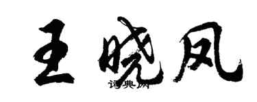 胡問遂王曉鳳行書個性簽名怎么寫