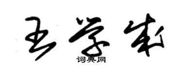 朱錫榮王學成草書個性簽名怎么寫