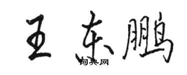 駱恆光王東鵬行書個性簽名怎么寫