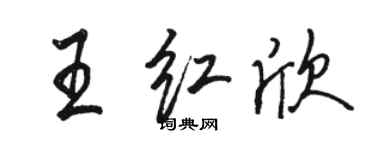 駱恆光王紅欣行書個性簽名怎么寫